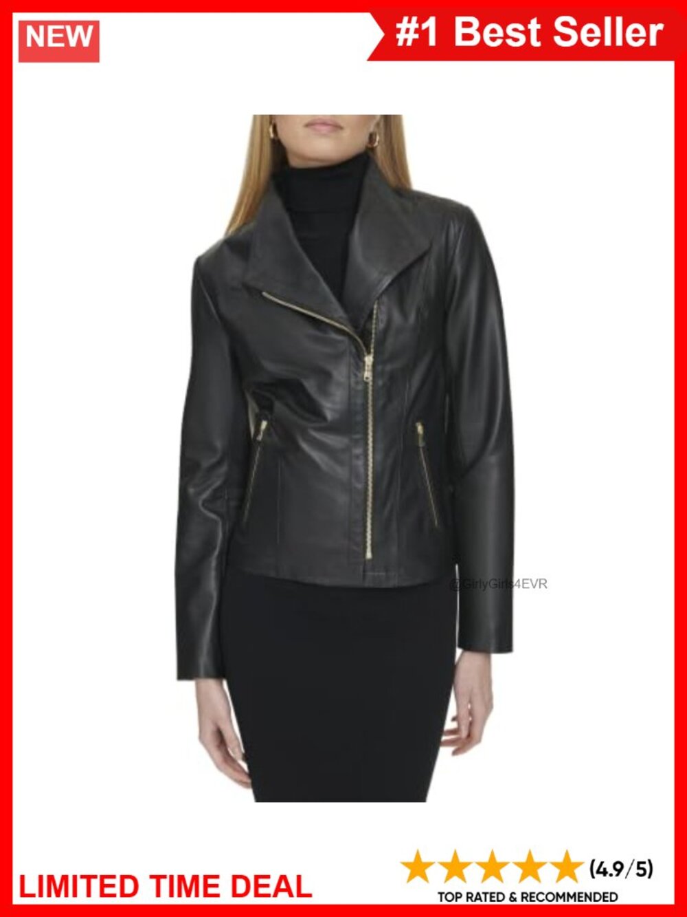 Lambskin Long Sleeve Moulded Collar Classic Jacket Women's Outerwear